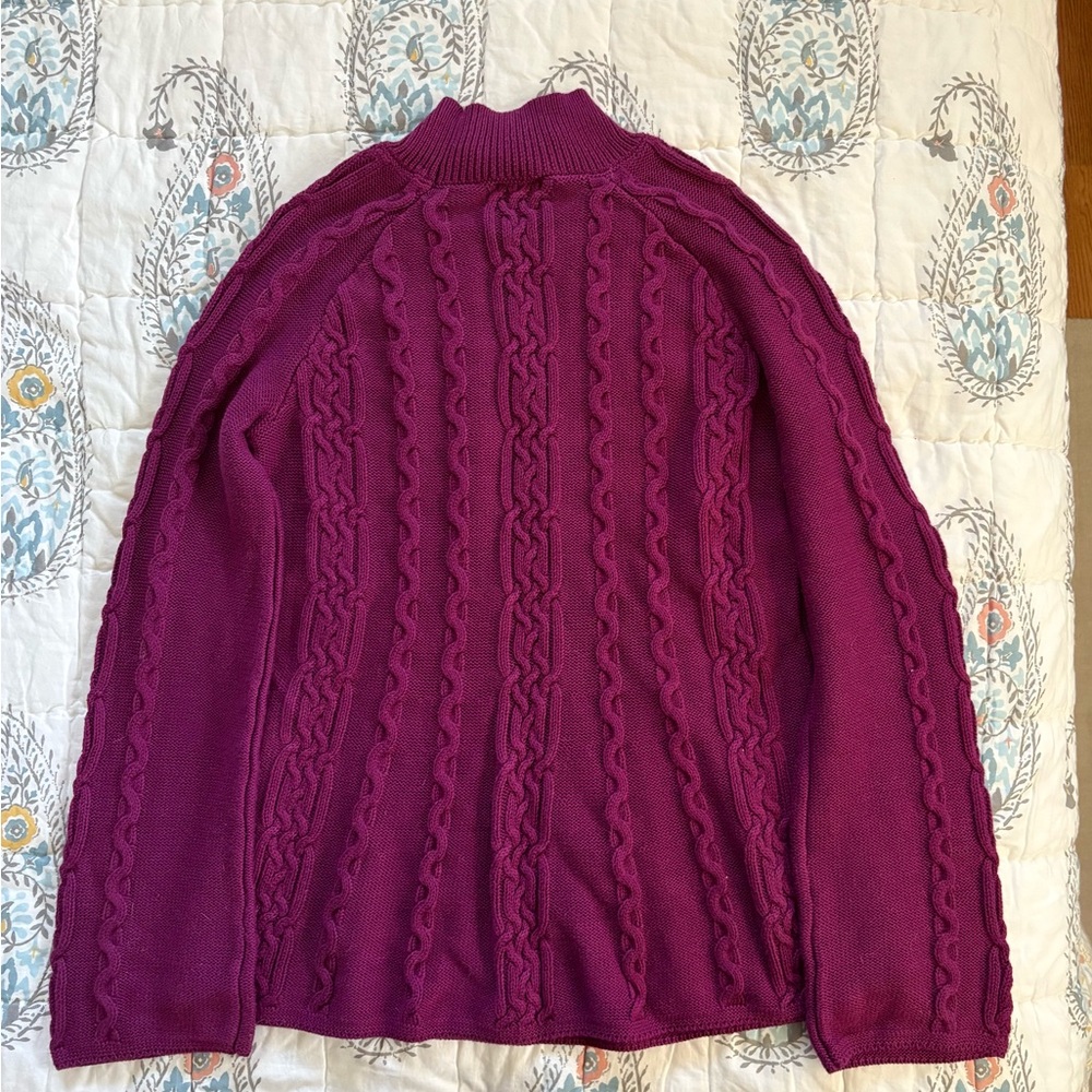 Cupio Rich Purple Cowl Neck Sweater - Picture 2 of 4